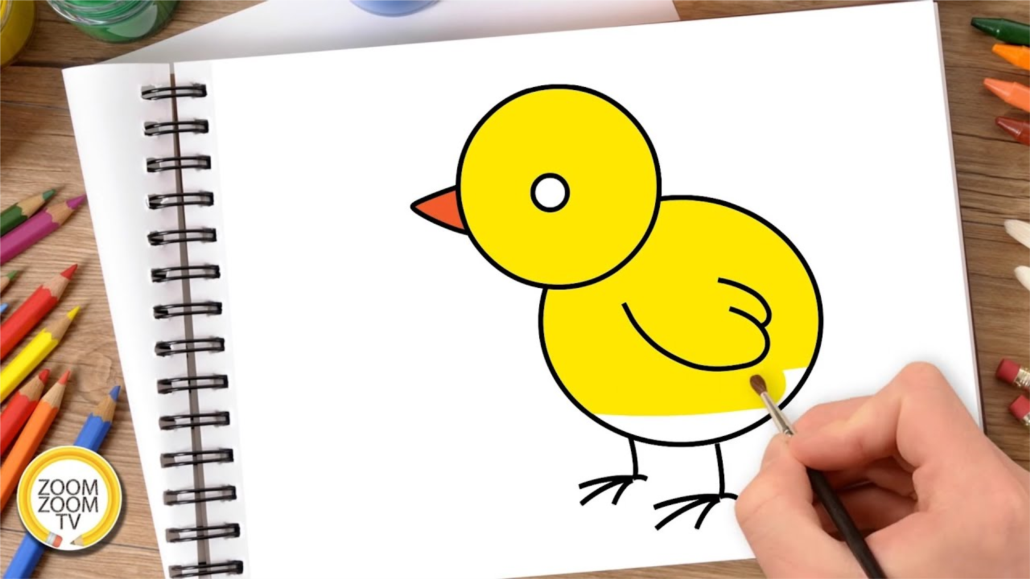 Video dạy trẻ HĐ TẠO HÌNH: Đề tài  Vẽ con gà con 